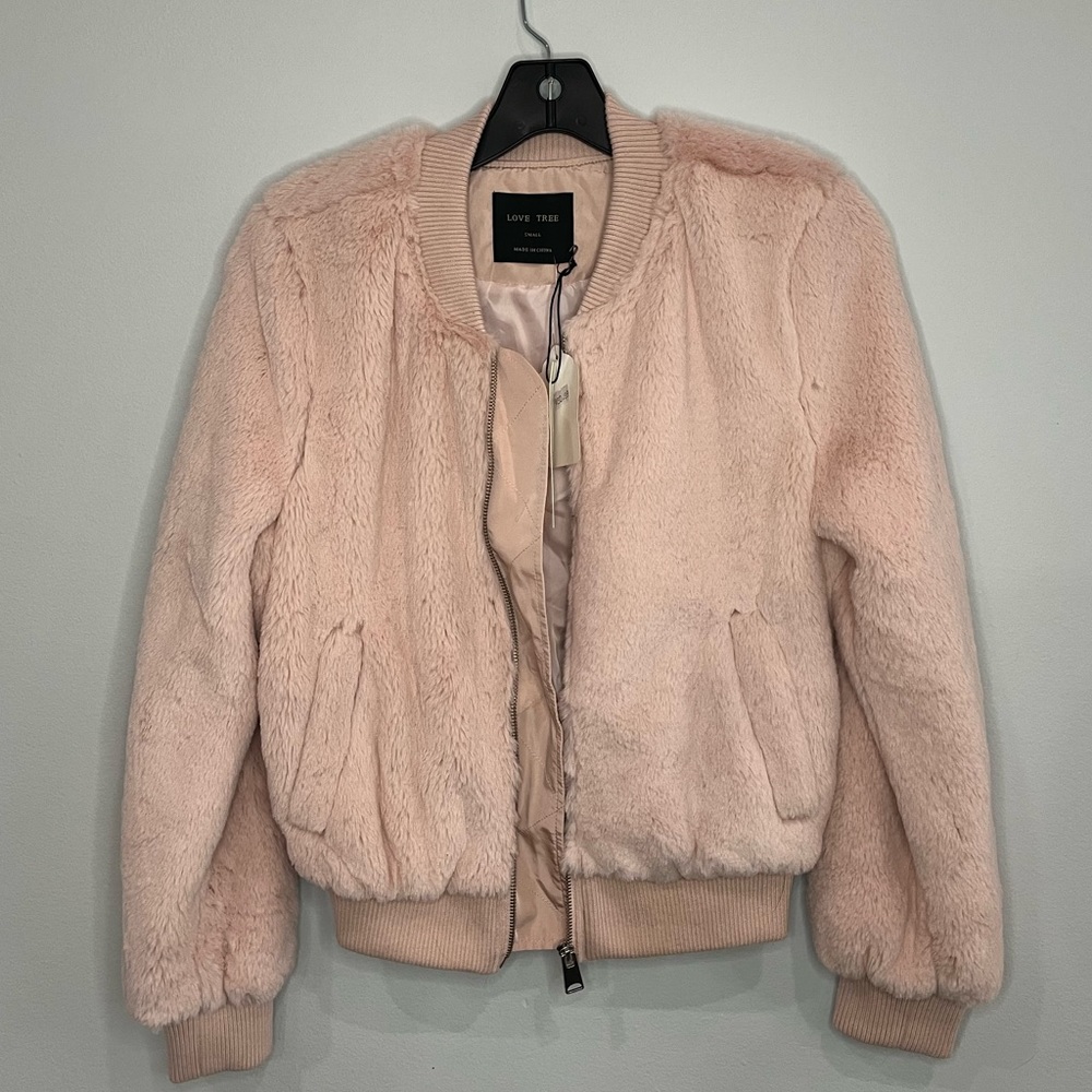 Pink Faux Fur Jacket